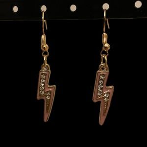 3/2/23***- 3 for $15 pink lighting bolt earrings